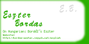 eszter bordas business card